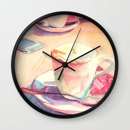 Two cups of coffee Wall Clock