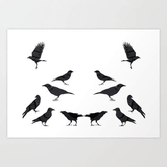 kargalar (crows) Art Print