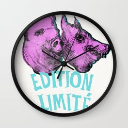pig et wolf Wall Clock