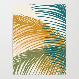 Golden Hour Palms Modern Botanical Poster