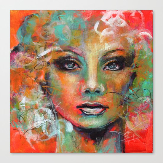 Little Colorgirl... Canvas Print
