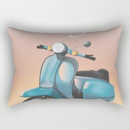 Piacenza Italy scooter vacation print. Rectangular Pillow