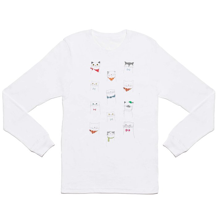 Lovely Cats | Pattern Art Long Sleeve T Shirt