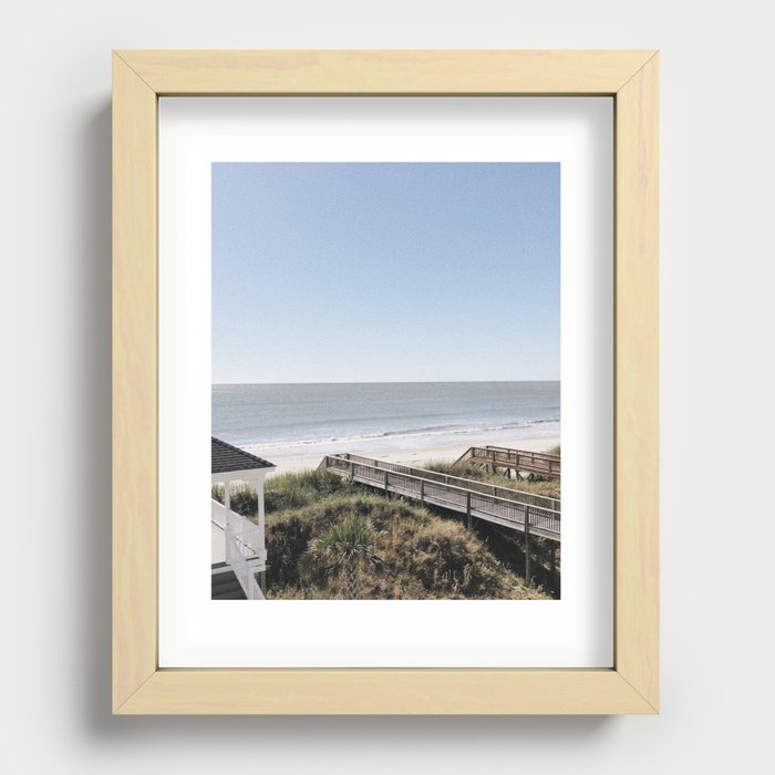 Ocean Isle Beach Piers North Carolina Recessed Framed Print
