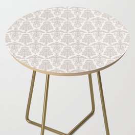 Strawberry Chandelier Pattern 548 Beige and Linen White Side Table