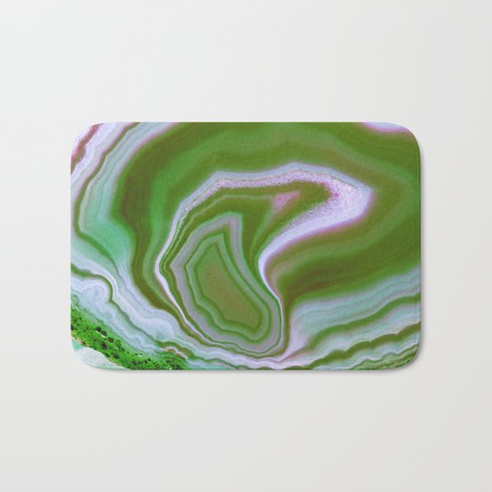 green colored agate Bath Mat