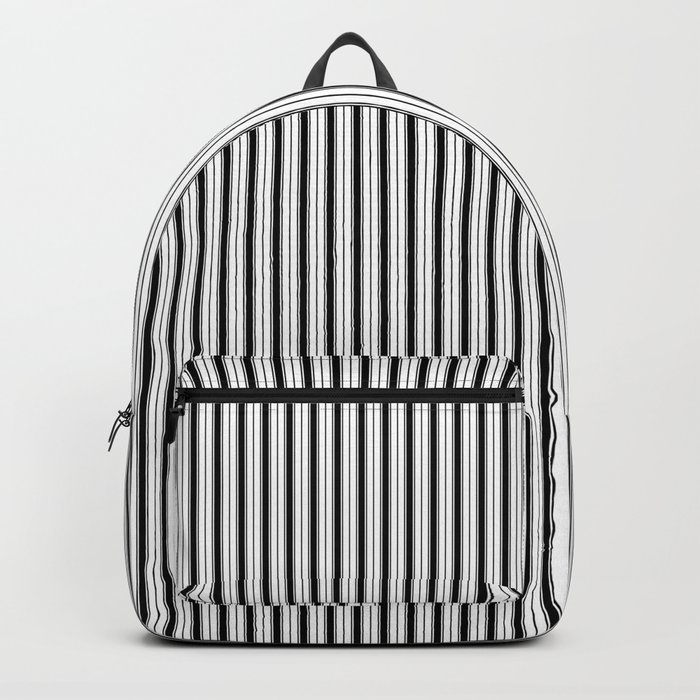 Black and White Princess Elizabeth Regal Stripe Backpack