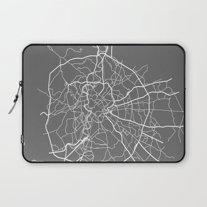 Rome city gray map Laptop Sleeve