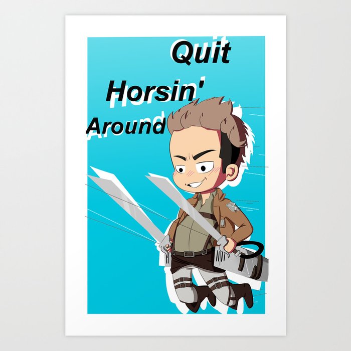 quit-horsin-around-art-print-by-jean-society6
