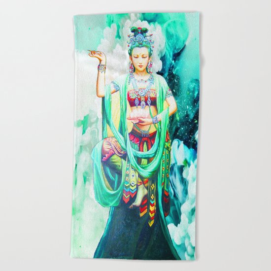 The Goddess of Mercy Beach Towel