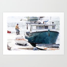 Lobster Boat Art Print
