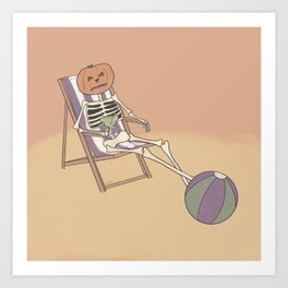 Spooky Season Beach Days Art Print