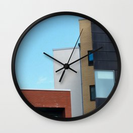 Color Buildings Architecture Exterior Brick Wall Clock