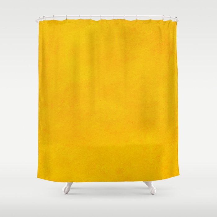 Yellow Curry Mustard Color Trend Plain Texture Shower Curtain By