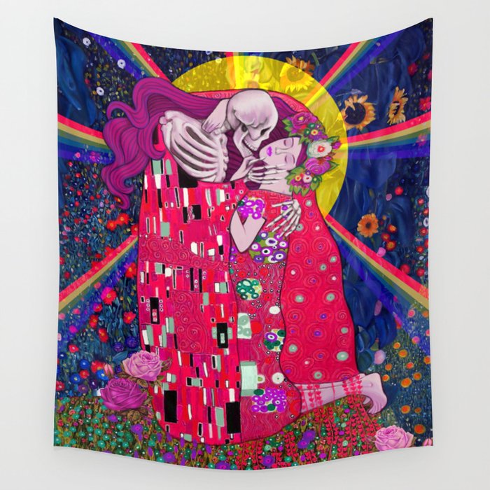The Kiss Macabre Wall Tapestry