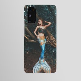 Mermaids of the tropical Amazon river basin; magical realism fantasy female mermaid portrait color photograph / photography Android Case