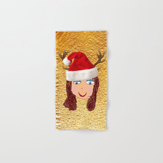 Gold Christmas | Kids Painting | Christmas Spirit Hand & Bath Towel
