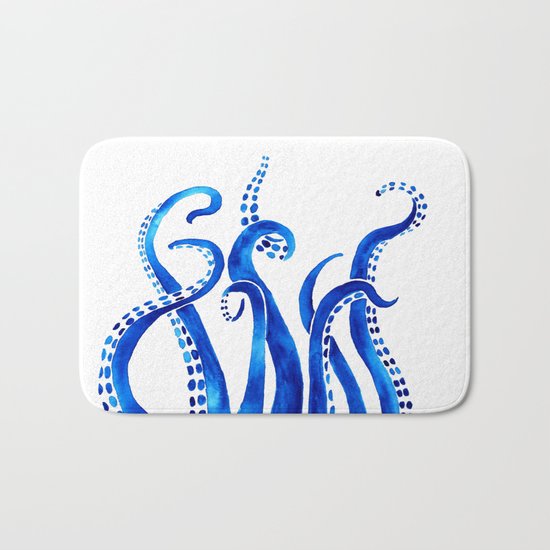 Blue Octopus Bath Mat
