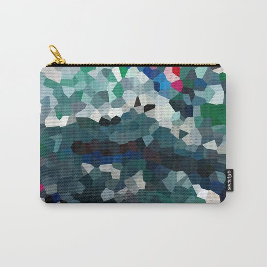 Emerald Sea Green Moon Love Carry-All Pouch