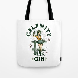 Calamity Gin Cowgirl Pinup Tote Bag