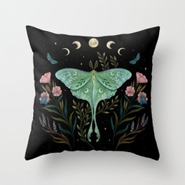Luna and Forester Throw Pillow