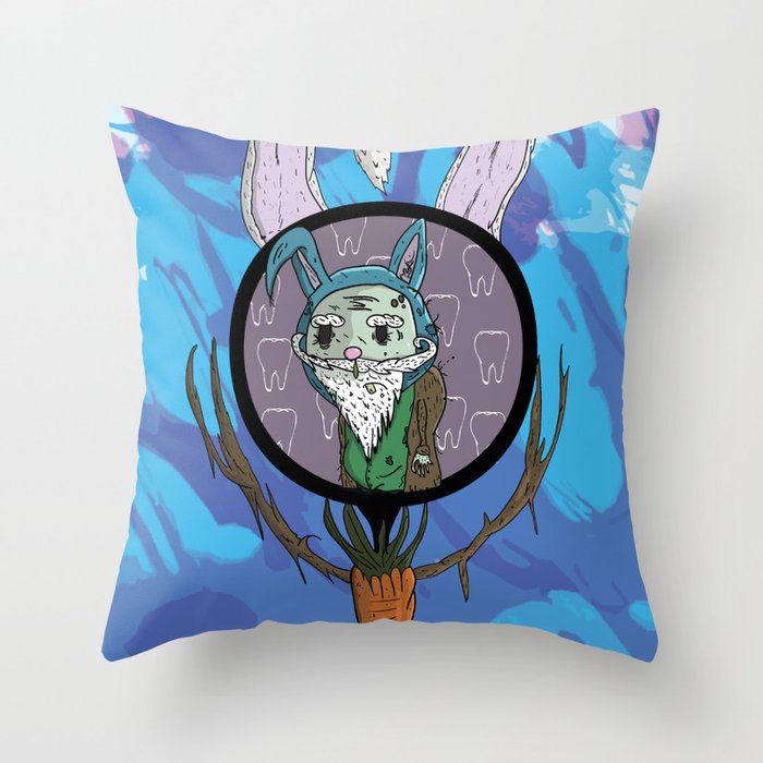 Long in the tooth Throw Pillow