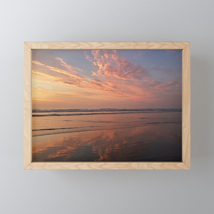 New Zealand sunset Framed Mini Art Print