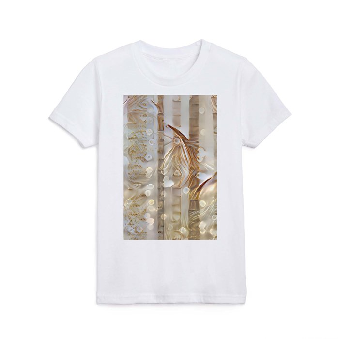 Forest Silver Gold Silk Collection Kids T Shirt