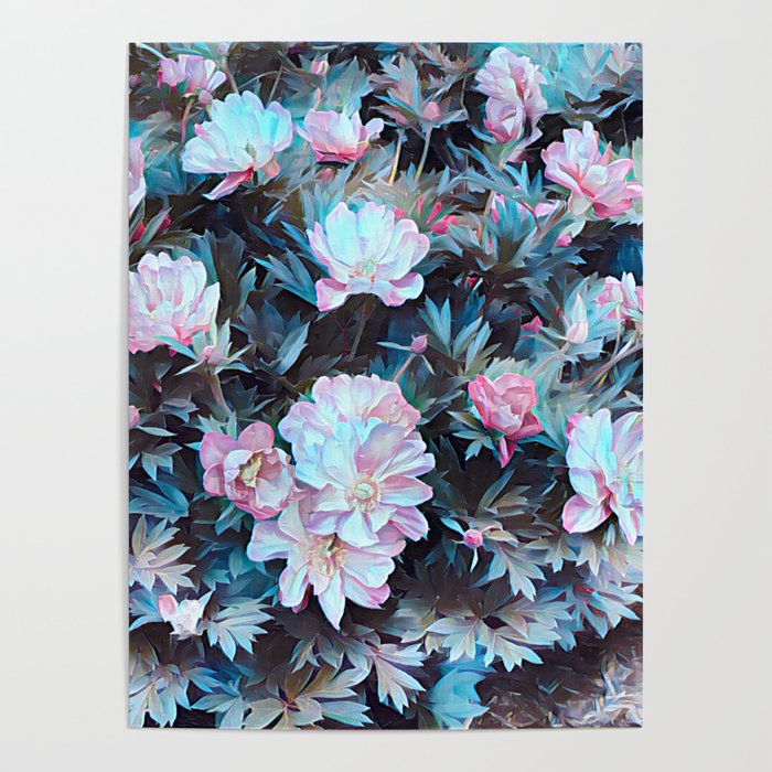 Pastel Peonies Art and Home Decor Poster