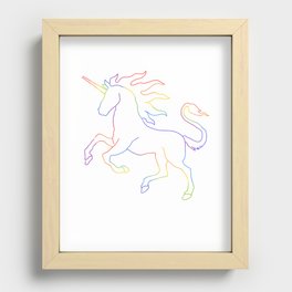 Gradient unicorn Recessed Framed Print