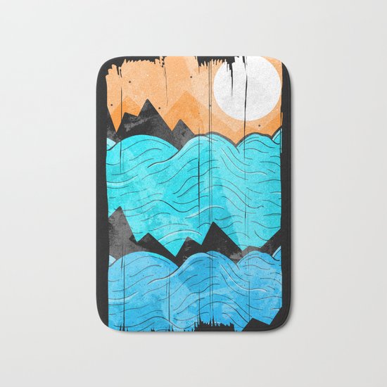 The Sea Waves Bath Mat