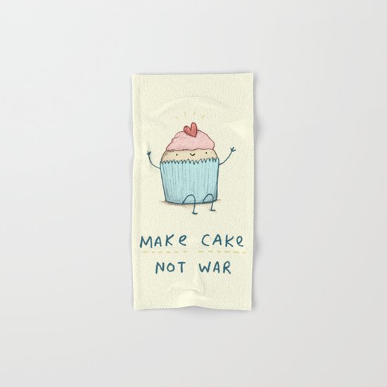 Make Cake Not War Hand & Bath Towel