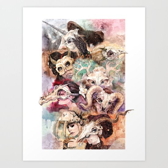 Skull Masquerade Art Print