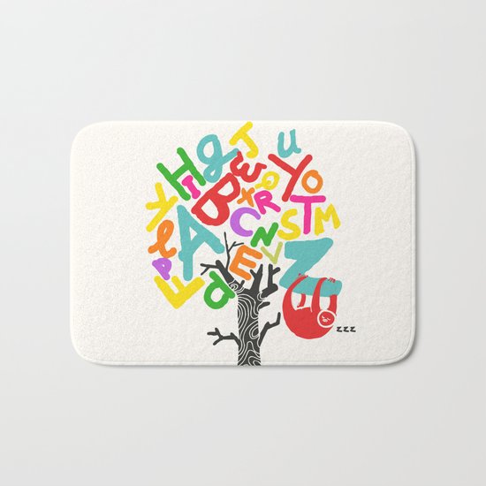 Sleep All Day (A-Z) Bath Mat