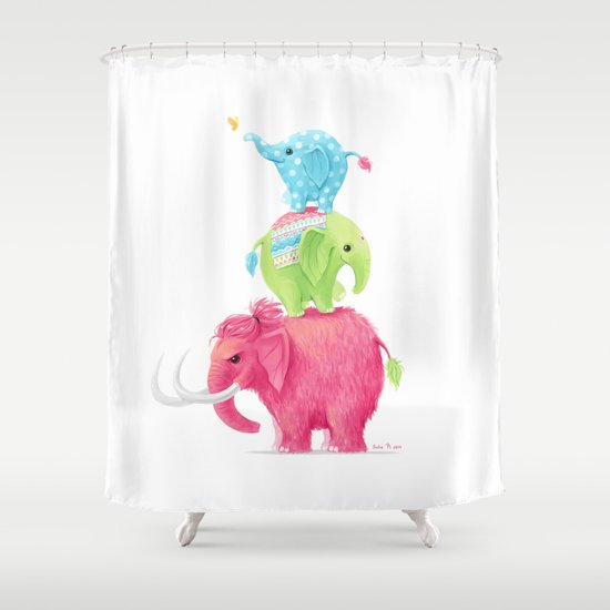 Elephants Shower Curtain