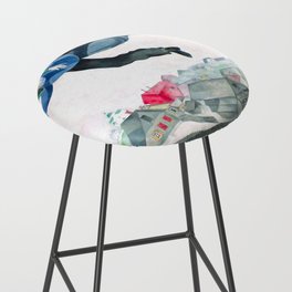 Over the Town by Marc Chagal ,marc chagall famous paintings Bar Stool