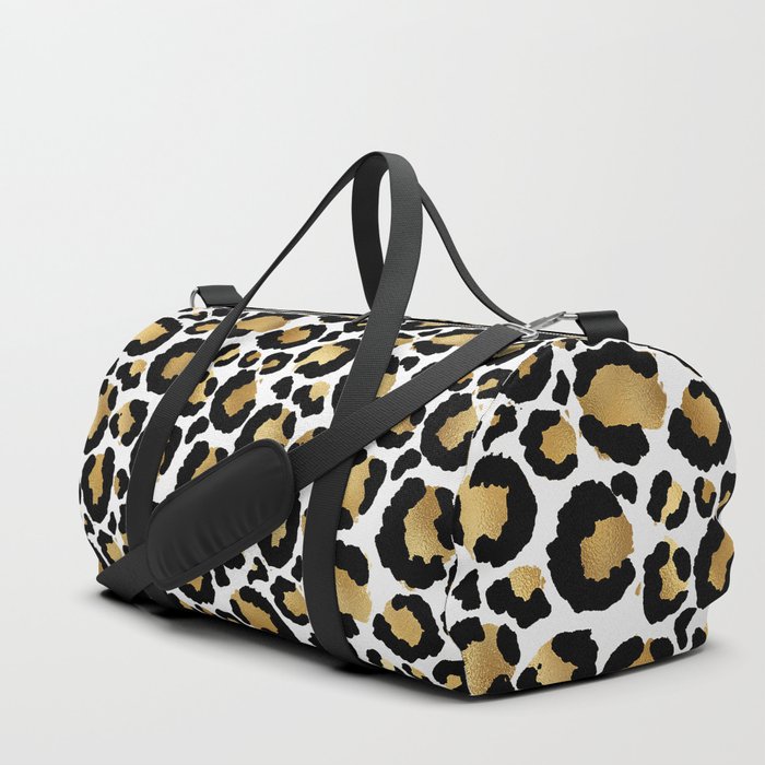 Leopard Gold Silver Brown Collection Duffle Bag