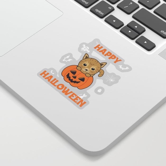 Cat In Pumpkin Sweet Cats Happy Halloween Sticker