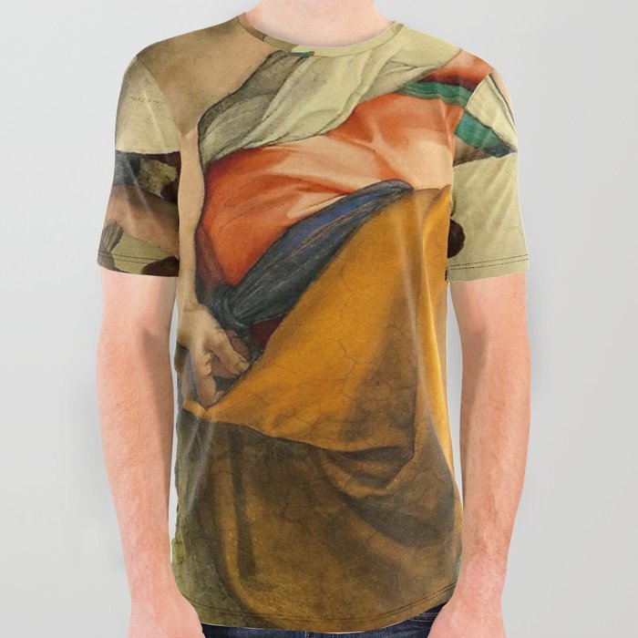 Michelangelo Erythraean Sibyl, Sistine Chapel All Over Graphic Tee