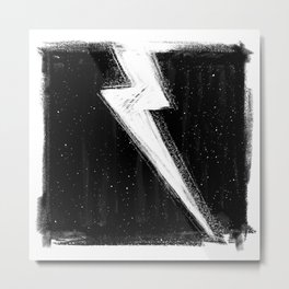 Shock of the lightning bolt. Metal Print | Bolt, Simple, Lightningbolt, Blankandwhite, Monochrome, Illustration, Minimal, Lightning, Lightningstrike, Symbol 
