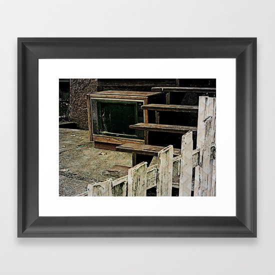 Television Is Not Real Life Framed Art Print