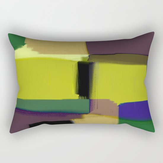 Simply Abstract X - Abstract, oil painting, pastel colours Rectangular Pillow