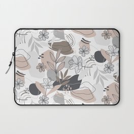 Retro Flora - grey Laptop Sleeve