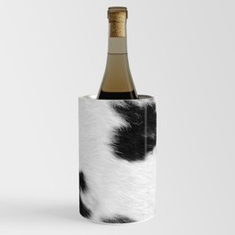 Black and White Cowhide Hygge  Wine Chiller