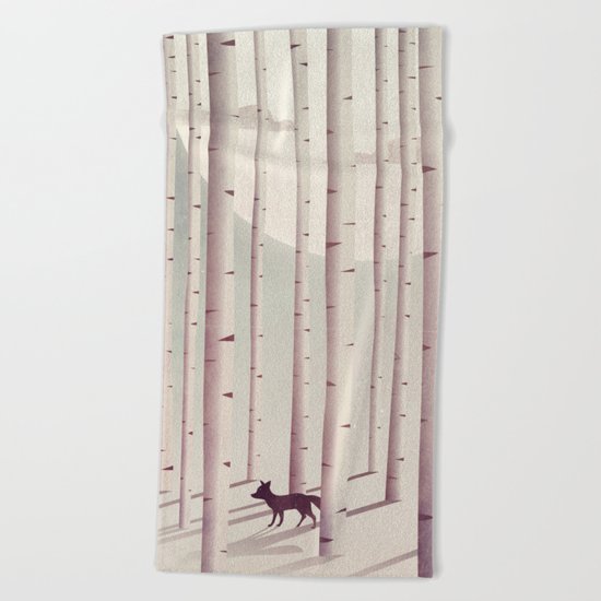 Serene Forest Beach Towel
