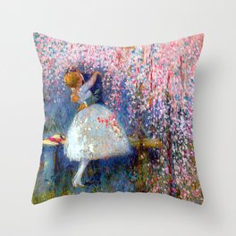 Georges Picard Romance under the Blossom Tree Throw Pillow