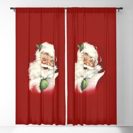 Vintage Santa Blackout Curtain