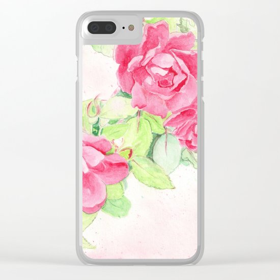 Cafe Roses Clear iPhone Case