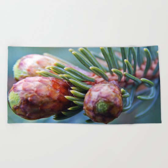 Baby Pine Cones Beach Towel