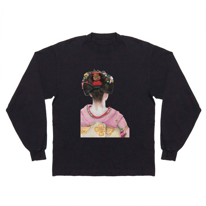 Watercolor - Looking into the future (Japanese)  Long Sleeve T Shirt